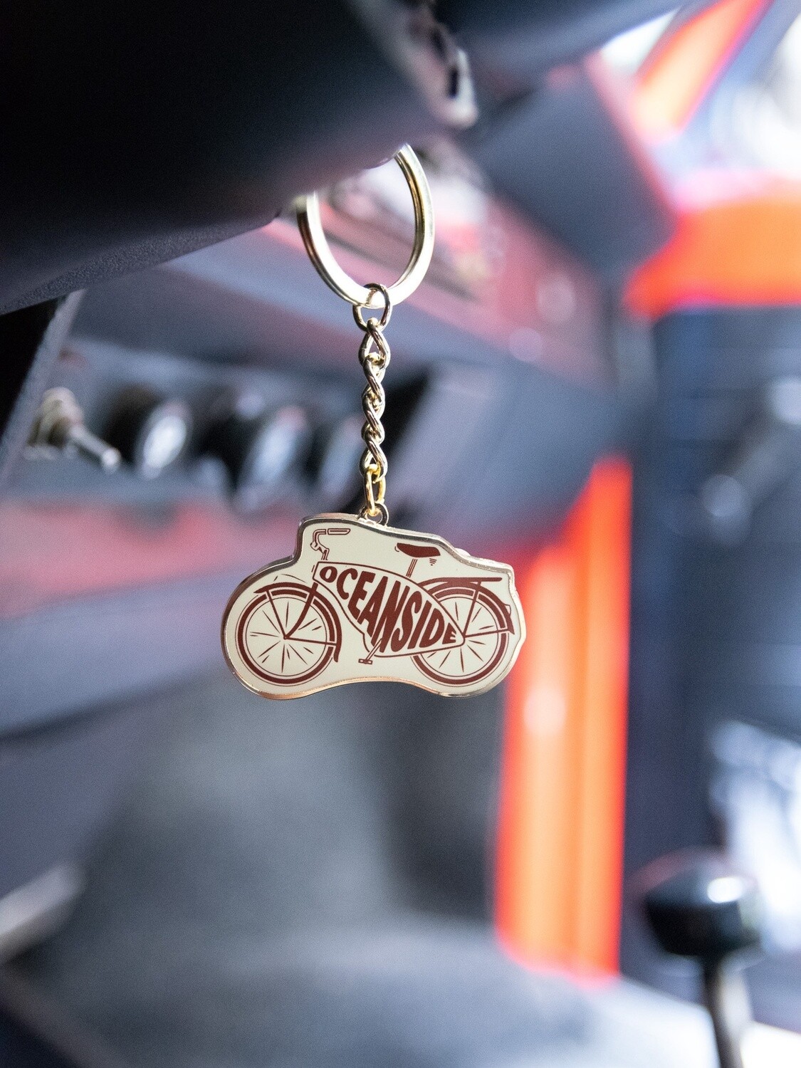 Oceanside Beach Cruiser Keychain
